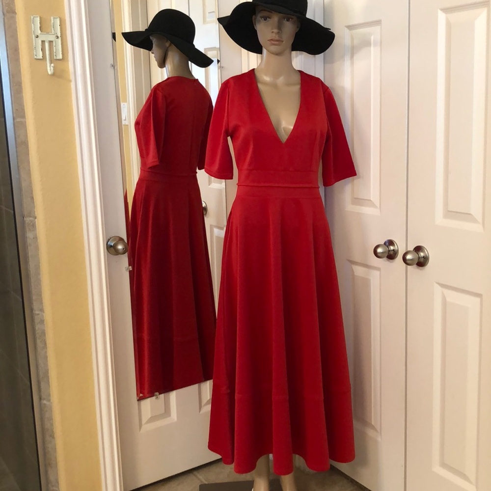 Sexy Deep V Neckline Dress